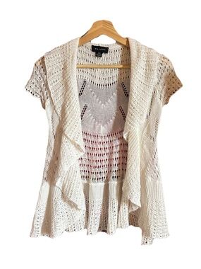Chic White Knit Women's vest